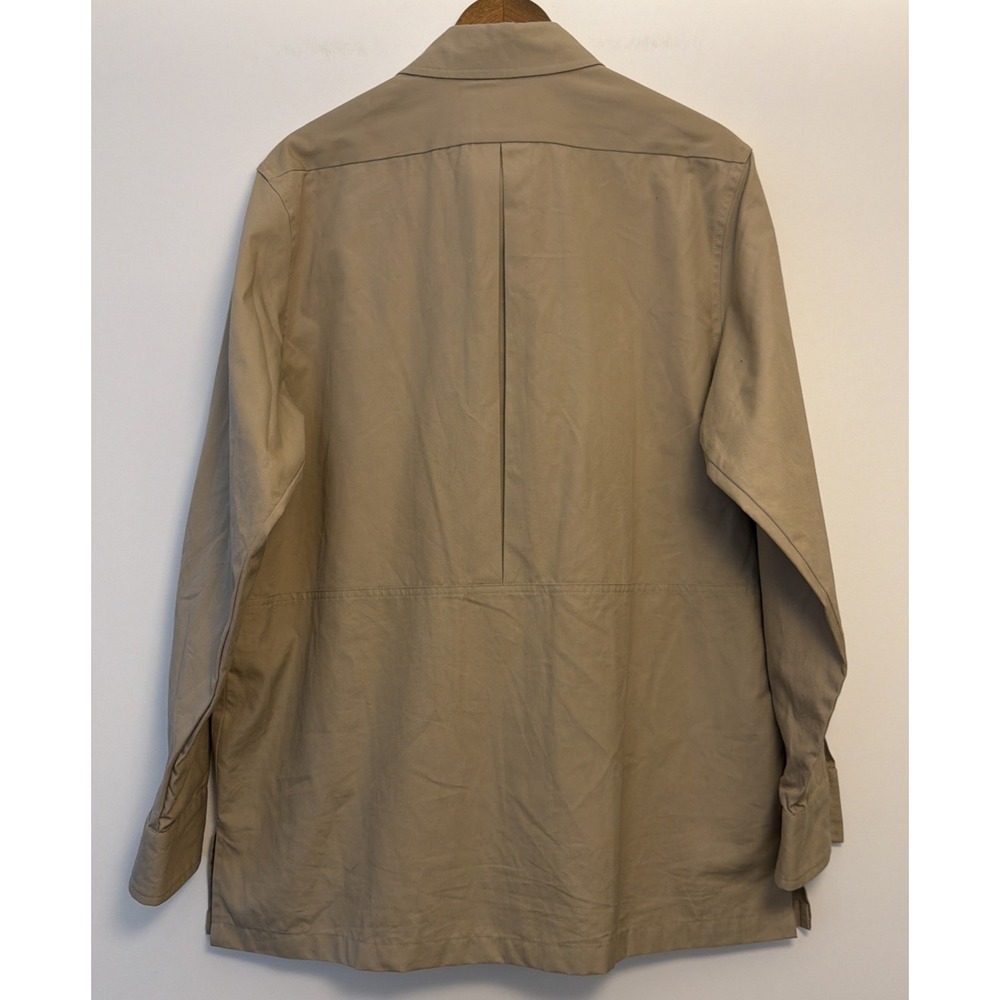 Orvis Safari Utility Jacket Mens 42 Tan Button Up Pockets (no belt) Outdoor - Picture 10 of 11